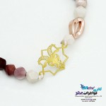 دستبند طلا و سنگ - طرح ماه تولد دی