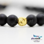 دستبند طلا و سنگ - طرح گوی تراش