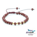دستبند طلا و مهره - طرح گوی تراش