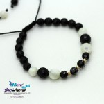 دستبند طلا و سنگ - طرح گوی تراش