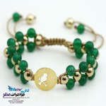 دستبند طلا و سنگ - طرح پرنده