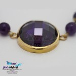 دستبند طلا و سنگ - سنگ آماتیست
