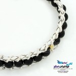 دستبند طلا و سنگ - طرح گوی تراش