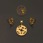 نیم ست طلا - آویز و گوشواره - طرح قلب