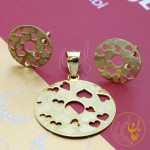 نیم ست طلا - آویز و گوشواره - طرح قلب