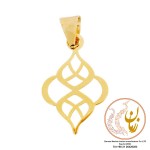 نیم ست طلا - آویز و گوشواره - طرح اسلیمی
