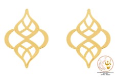 نیم ست طلا - آویز و گوشواره - طرح اسلیمی