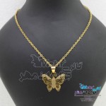 آویز طلا - طرح پروانه