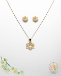 نیم ست طلا - آویز و گوشواره - طرح اسلیمی