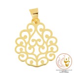 نیم ست طلا - آویز و گوشواره - طرح اسلیمی