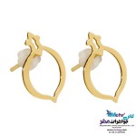 نیم ست طلا - آویز و گوشواره - طرح انار