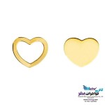 نیم ست طلا - آویز و گوشواره - طرح قلب