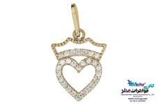 نیم ست طلا - آویز و گوشواره - طرح قلب