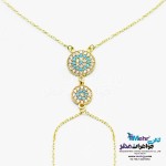 دستبند انگشتری طلا - طرح چشم نظر