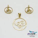 نیم ست طلا - آویز و گوشواره - طرح اسپیرال