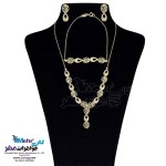سرویس طلا - گردنبند و گوشواره و دستبند - طرح اشک