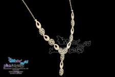 سرویس طلا - گردنبند و گوشواره و دستبند - طرح اشک