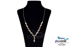 سرویس طلا - گردنبند و گوشواره و دستبند - طرح برگ