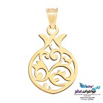 آویز طلا - طرح انار و قو