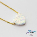 گردنبند طلا - طرح قلب اوپالین