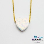 گردنبند طلا - طرح قلب اوپالین