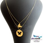 گردنبند طلا - طرح پروانه