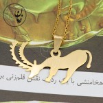 آویز طلا - طرح نقوش سفال ایران باستان