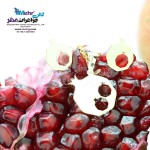 نیم ست طلا - آویز و گوشواره - طرح انار