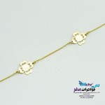 گردنبند رولباسی طلا - طرح شبدر چهار برگ