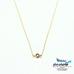 گردنبند طلا - طرح سنگ رنگی
