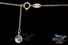 گردنبند طلا - طرح سنگ رنگی