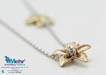 گردنبند طلا - طرح گل سرو تاک