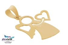 آویز طلا - طرح فرشته و قلب
