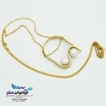 گردنبند طلا - طرح مروارید نشان