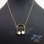 گردنبند طلا - طرح مروارید نشان