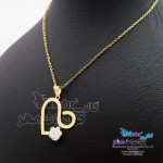 آویز طلا - طرح قلب و بی نهایت