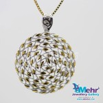 آویز طلا - طرح شاخه و برگ