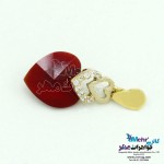 آویز طلا - سنگ سواروسکی قلب