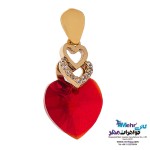 آویز طلا - سنگ سواروسکی قلب