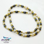 گردنبند طلا و سنگ - طرح مروارید نشان