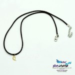 گردنبند طلا و بافت - طرح پر