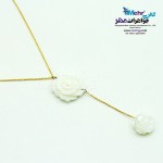 گردنبند طلا - طرح صدف گل