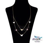 گردنبند طلا - طرح گل و پروانه