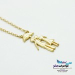 گردنبند طلا - طرح چتر دو نفره