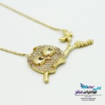 گردنبند طلا - طرح جغد و شاخه