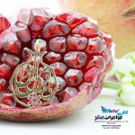 آویز طلا - طرح انار یلدایی
