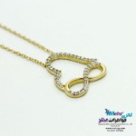 گردنبند طلا - طرح بی نهایت و قلب