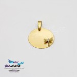 آویز طلا - طرح دایره و سنجاقک