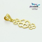 آویز طلا - طرح شبدر چهار برگ