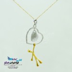 آویز طلا - طرح آدمک و قلب